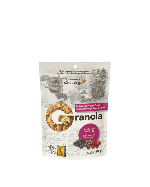 Granola Super Croquant Raisins Canneberges (70 g)