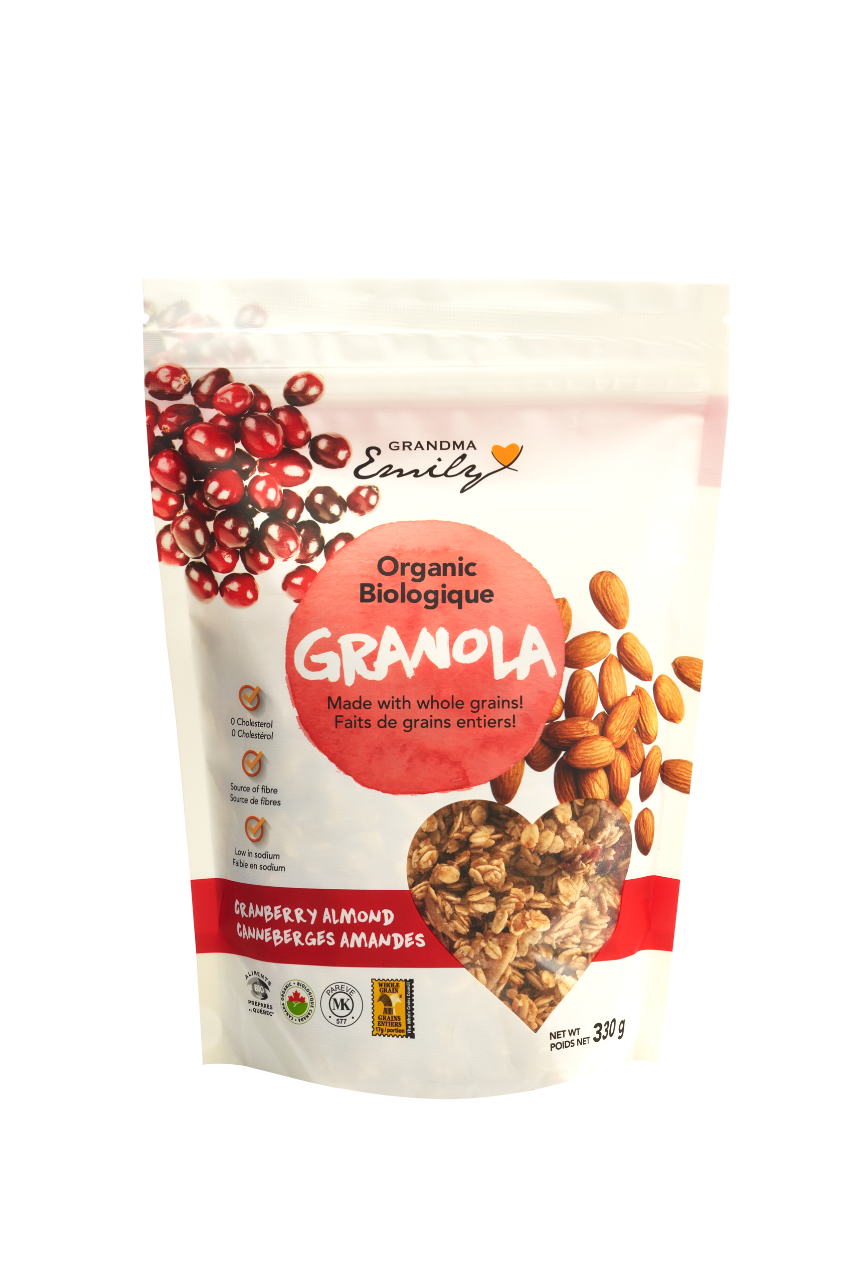 Organic Cranberry Almond Granola (330g)