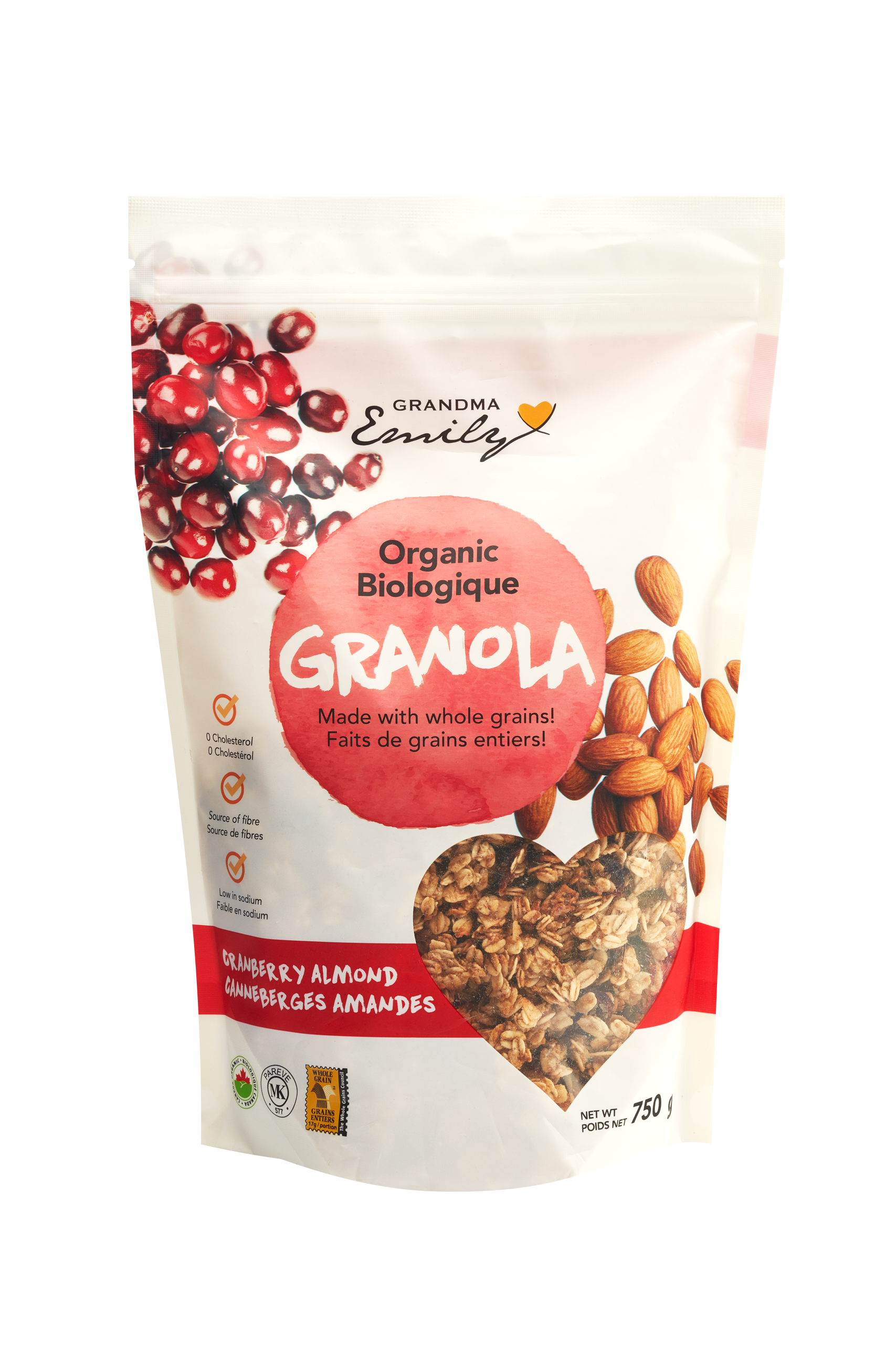 Organic Cranberry Almond Granola (750g)