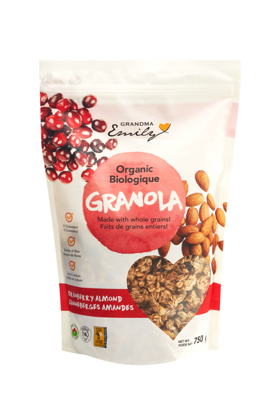 Organic Cranberry Almond Granola (750g)